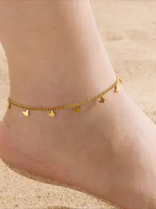 18K Gold-plated Charming Summer Butterfly Shaped Side Chain, Stainless Steel Women's Ankle Chain Anklets Suitable for Beach Play, Pool Parties, Daily Vacations and Wearing Accessories