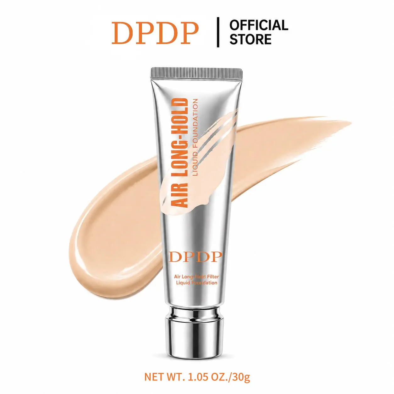 K-Beauty Inspired Full Coverage DPDP Air Foundation for Oily & Combination Skin, Anti-Cakey Hydrating Formula, Longwear, Waterproof & Sweat-Resistant, Natural Finish，finish makeup, 1.05 OZ./30g