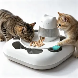 Automatic Motion Cat Enrichment Toy, Interactive USB Rechargeable Cat Toy for Indoor Cats, Hands-Free Play with Optional Treat Dispenser for Boredom and Mental Stimulation,summerwins
