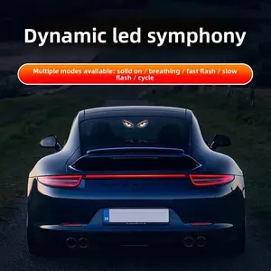 Car solar wireless decorative light LED flash warning light triangular window rear window car ambient light ornament outdoorfun