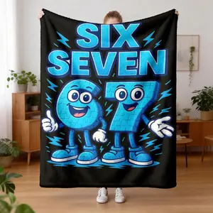 Digital Print Flannel Throw Blanket, Comfortable & Warm Design, Ideal for Sofa/office/bed/camping/travel, Perfect Holiday Gift