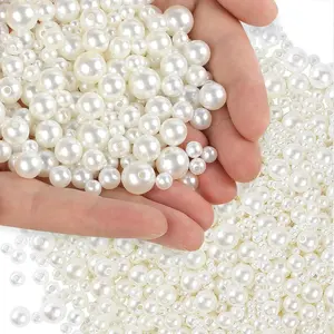 1950 Pcs Pearl Beads with Hole, 5 Size Pearls for Crafts, Round Loose Pearl Beads for Jewelry Making, Pearls for Jewelry Making, Decoration, DIY...
