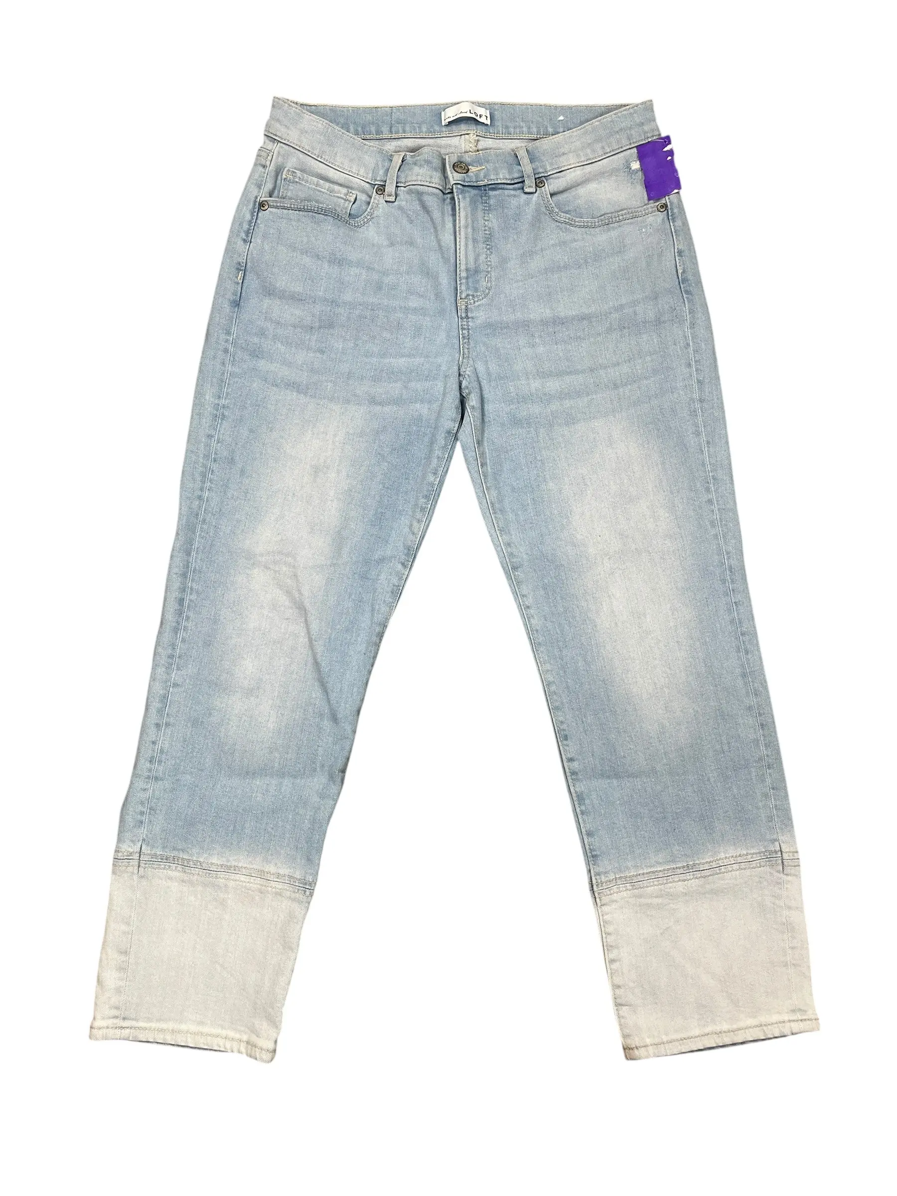 Jeans Straight By Loft In Blue Denim, Size:8