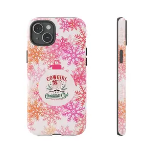 Cowgirl Christmas Phone Case Aesthetic Festive Season Social Club Pink Xmas - Case for iP 8, X, 11, 12, 13, 14, 15, 16