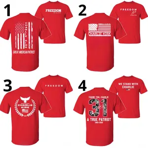 Wear Red on October 14th as CJK Day Shirt, C.K. Birthday Tee, Charlie Kirk Freedom T-shirt, Graphic Design Unisex Cotton T-shirt for Men for Women Menswear Womenswear