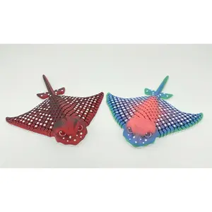 Spotted Eagle Ray Flexi | 3D Printed Articulated Ocean Fidget Toy | Marine Life Desk Decor | Unique Gift Idea - Approx. 9" long Nature Decoration