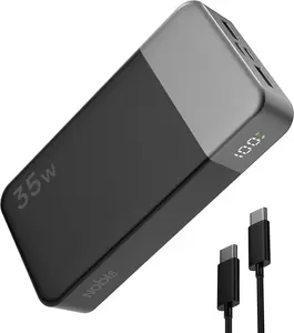 NOBIS Portable Charger, 20000mAh Power Bank, 35W Power Bank Fast Charging, Battery Pack with C to C Cable, Battery Bank with Digital Display for Phone Android etc