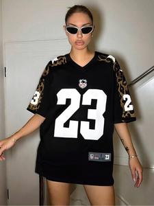 women's colorblock patchwork print baseball jersey, casual leopard print v neck short sleeve t-shirt for summer, ladies clothes for daily wear, athletic activewear, sporty jersey