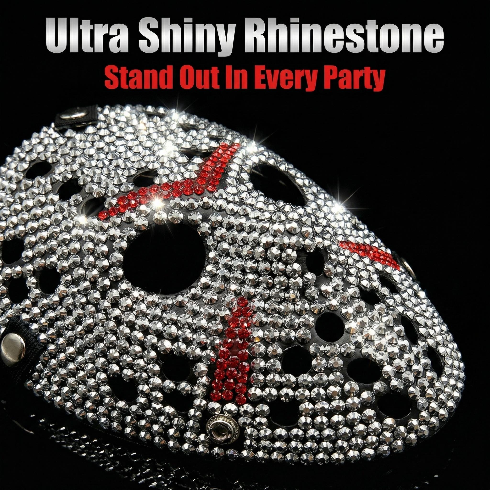 High-quality handmade DIY rhinestone mask for men and women perfect for Halloween, horror cosplay Diamond mask, masquerade parties, and costume events