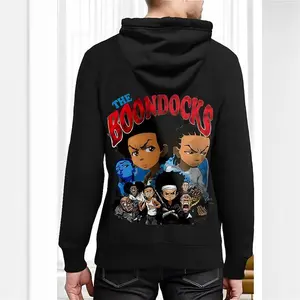 “The Boondocks” Character Hoodie – Huey & Riley Freeman Graphic Pullover