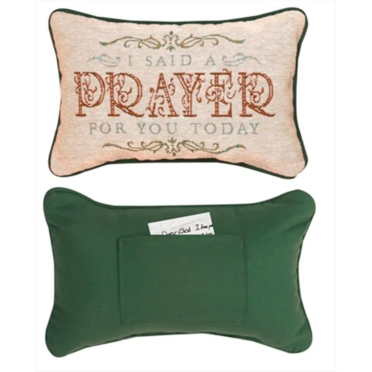 Manual Woodworkers and Weavers Decorative Cotton Jacquard Woven "I Said A Prayer For You Today" Tapestry Pillow - Pocket Back, Filled with Recycled Fibers, Poly Blend Cover, 12.5x8.5in, Dye-Sublimate, Spot Clean