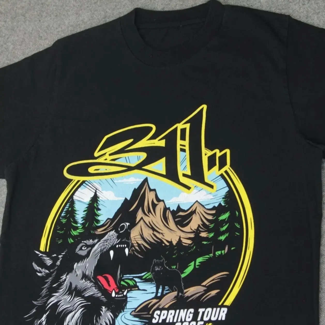 311 Band T Shirt Est~L 2025 Spring Tour Wolf Nature Merch Rap Rock Concert Tee 0