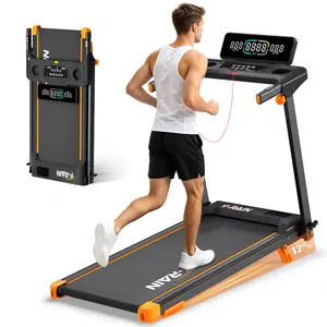 New Folding Treadmill & Walking Pad with Smart App, community workouts, map routes & DIY goals. 330 lbs capacity, cushioned belt, incline, HD display, quiet high-speed motor, foldable storage, compact design, perfect for home & office use.