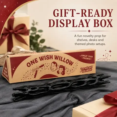 One Wish Willow Novelty Wish Wand - Halloween Collectible Display Prop, Funny Gag Gift & Party Decoration