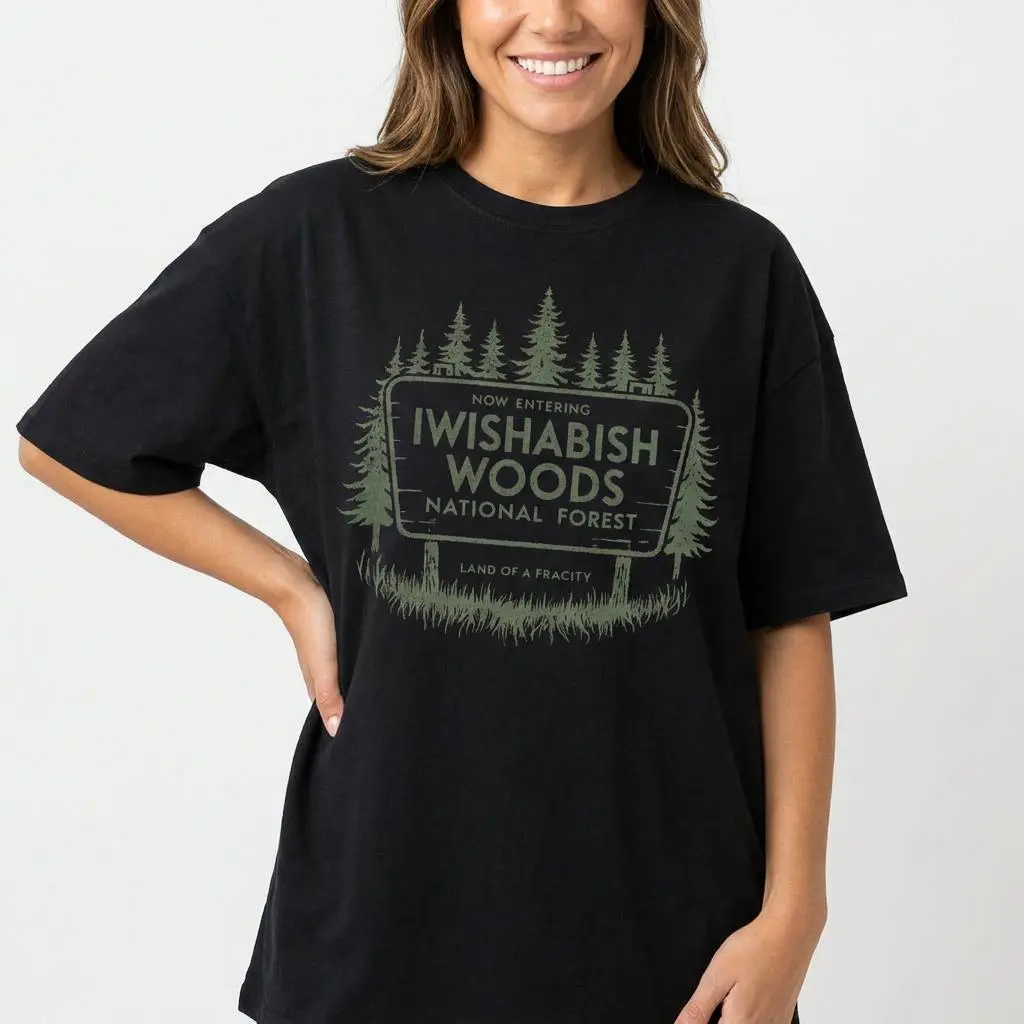 Iwishabish Woods Shirt Women Funny National Forest Graphic Tee Sarcastic Plus Size Top