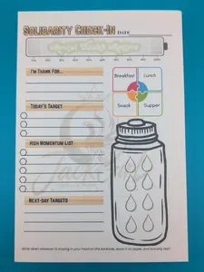 Mental Health Check-In Notepad, Office Stationery Wellness Journal with Habit Tracking, Gratitude Log, Water & Meal Tracking Sheets