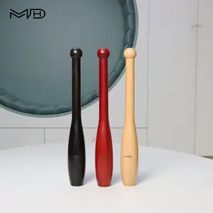 Mdh Brand 1lb Traditional Wooden Indian Stick, Vintage Home Fitness Trainer, Multi-Dimensional Body Ability, Natural Wood, Safe Durable