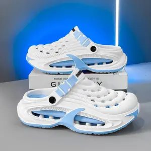 Summer men's and women's sandals, thick-soled breathable hole shoes, suitable for outdoor use, non-slip, deodorizing, waterproof, soft and comfortable beach shoes, suitable for indoor and outdoor use, hiking, camping, and beach trips. Shoe sizes US6-US12