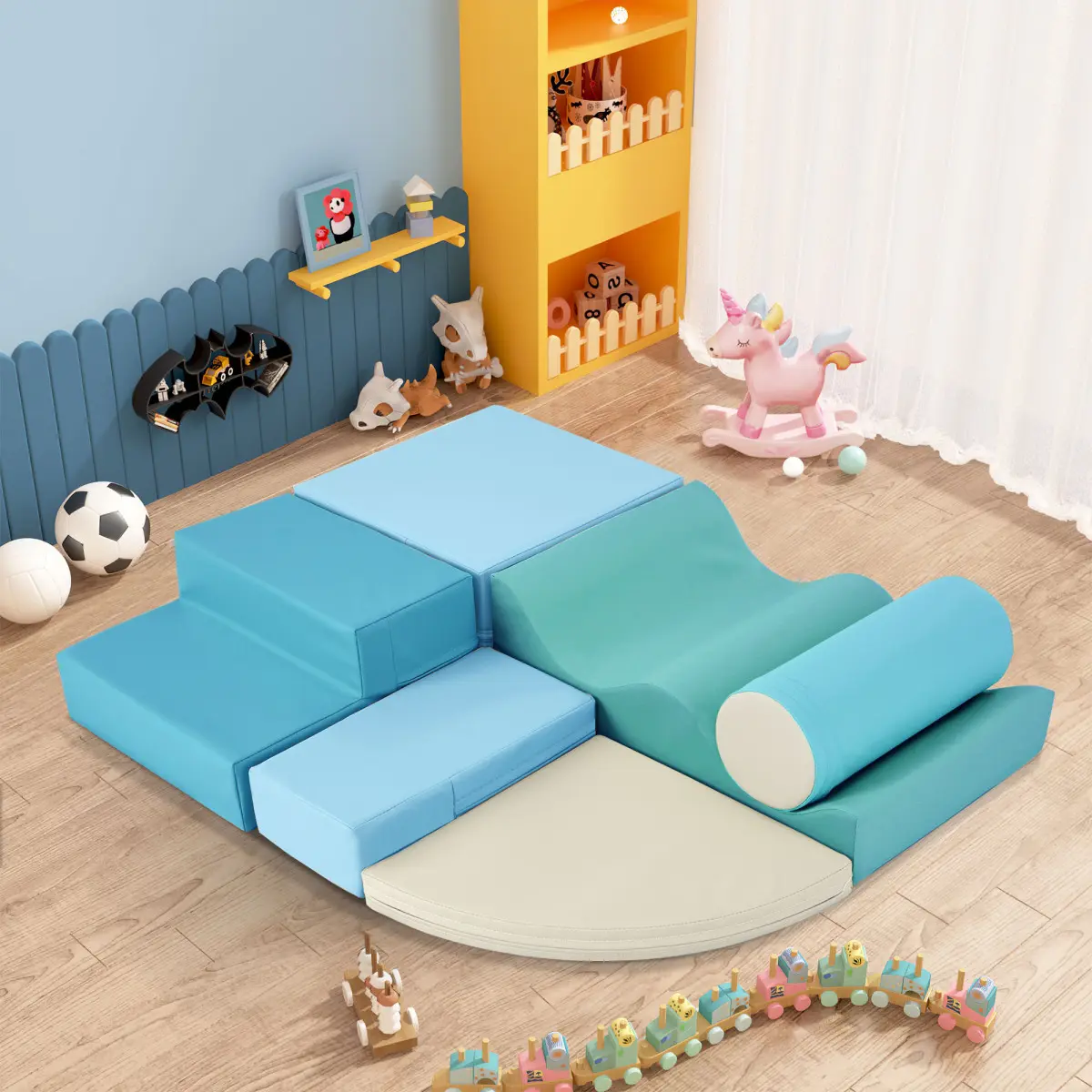 Blue + Foam + Indoor