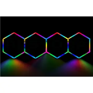 11' 2" x 3' 5" - RGB Hexagon Color Lights (4 Hexagons)