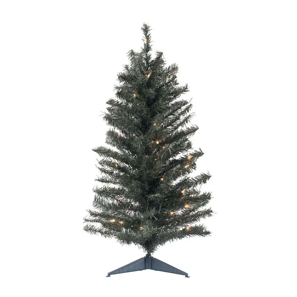 212 MAIN 36 in. Canadian Dura-Lit PVC Tabletop Christmas Tree - Illuminated, Plastic Stand, Festive Home Decor, Lighted Holiday Accent, Light