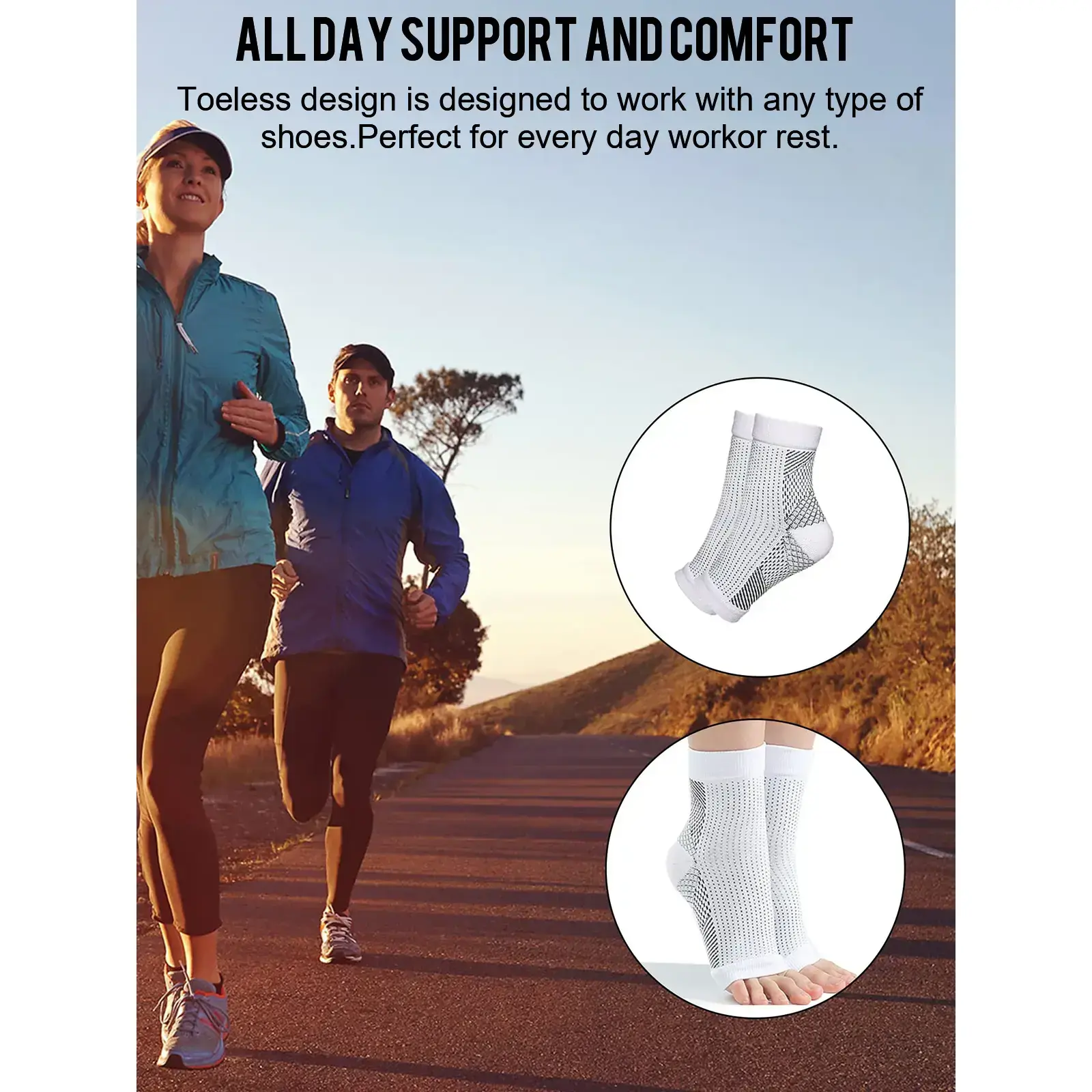 2 pairs of plantar fasciitis relief compression socks for men and women arch support anti fatigue open toe socks yoga gym cycling runningRAIMENTRY 2 pairs of plantar fasciitis relief compression socks for men and women arch support anti fatigue open toe socks yoga gym cycling runningRAIMENTRY