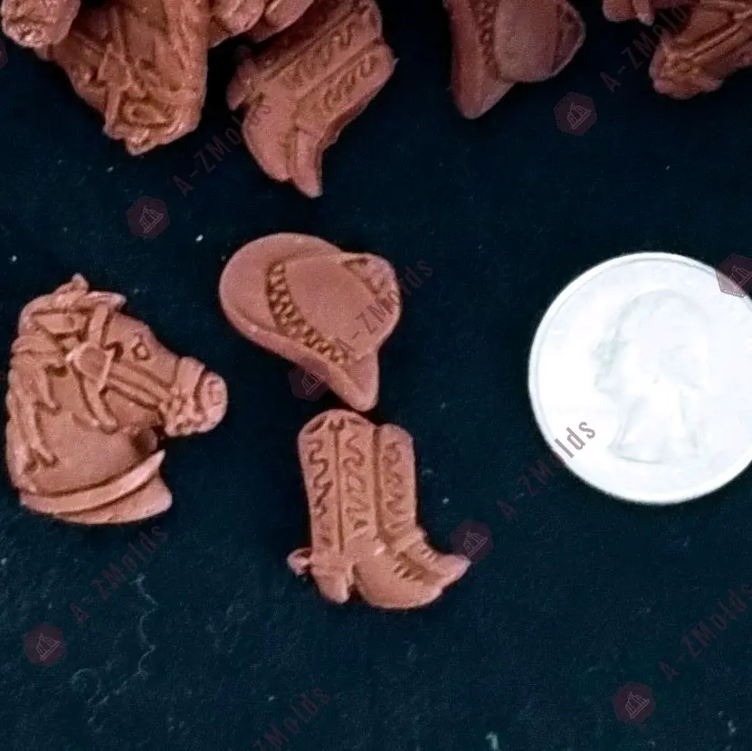 Cowboy, Cowgirl, Boots, hat, horse, Western, wild west   Fondant Toppers