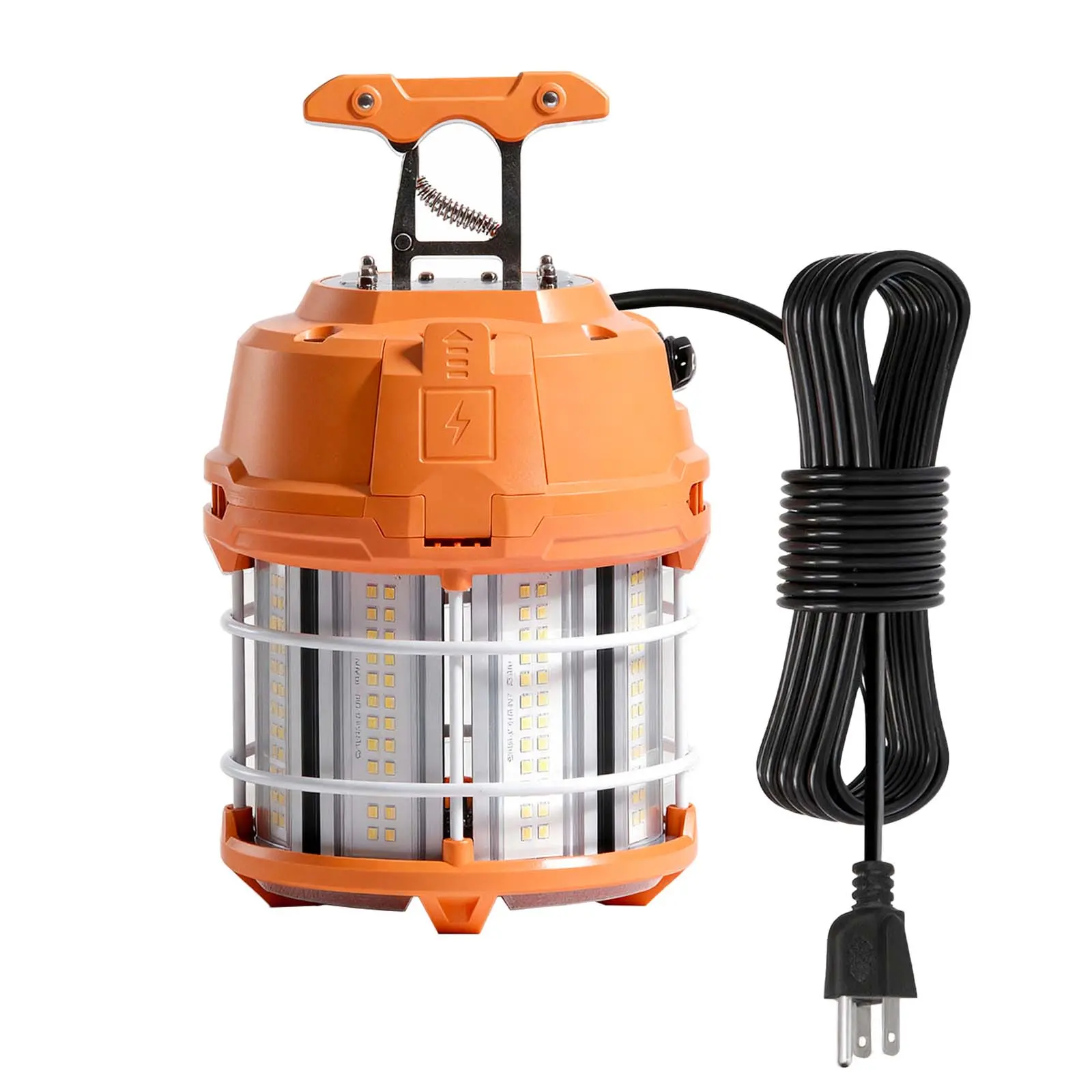 【Backtoschool】VEVOR LED Temporary Work Light, 60W, 8200 lm, 5000K Durable & Water-Resistant, Linkable up to 12 Units, Ceiling or Stand Job Site Illumination for Construction Sites, Workshops, Indoor & Outdoor Use