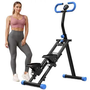 Stair Stepper for Home Vertical Climber, Foldable Full Body Exercise Aerobic Climbing Machines, Mountaineering Fitness Equipment with Adjustable Handles