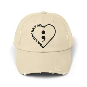 Semicolon Heart Cap | Mental Health Awareness, Hope, Recovery