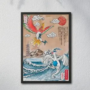 [Sale up to 50%] Charizard - Blastoise - Pikachu - Anime Print - Charizard Print - Charizard Poster - Anime Gift - Anime Wall Decor - Charizard and Blastoise1  Anime Posters (NO FRAME) Decor Photo