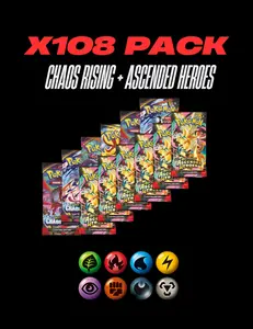 *LIVE RIP* POKEMON x108 PACK ASCENDED HEROES + CHAOS RISING ENERGY BREAK SPOT