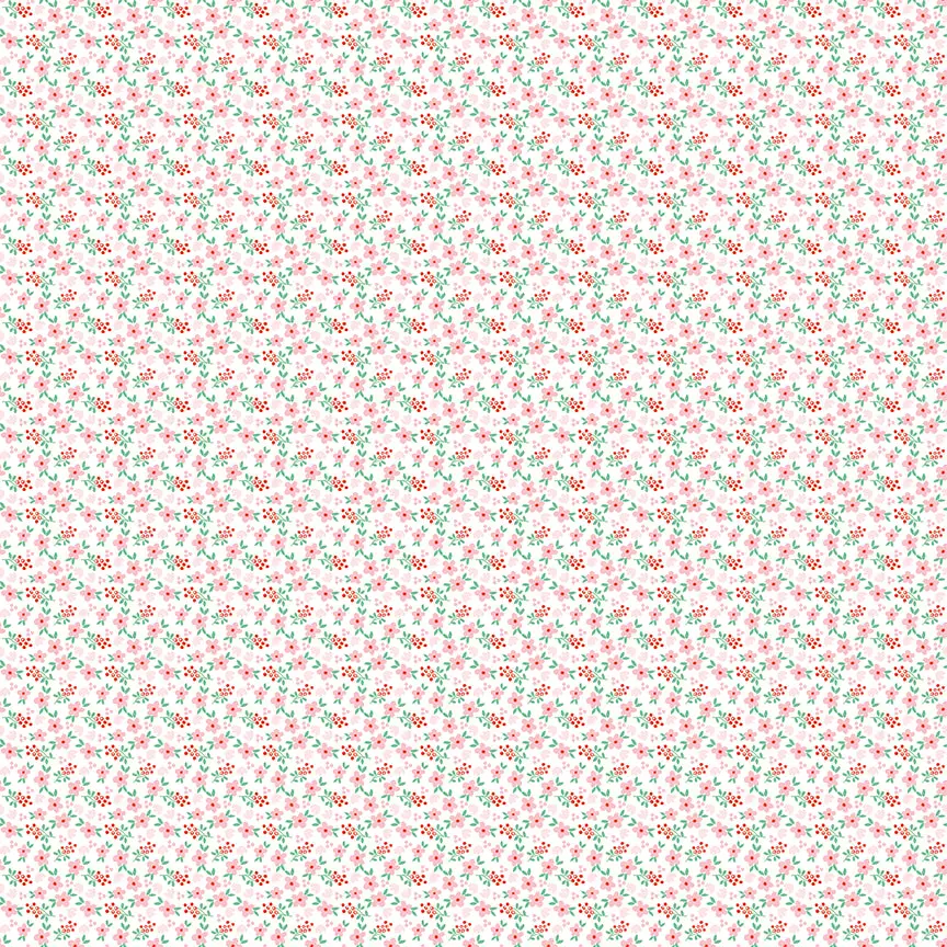 Fabric Riley Blake Pink Mini Florals Whimsical Woodland by the Quarter Yard C17645-PINK