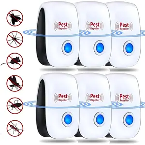 Dazone 6PCS Ultrasonic Repeller, Electronic Ultrasound Pest Repellent for Insects, Mice, Spiders, Mosquitoes, Bugs Control