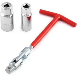 Spark Plug Socket Wrench, ,T-handle, 6mm (5/8") & 21mm (13/16") Remover Installer