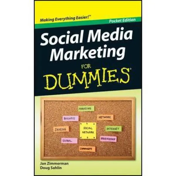 Used "Social Media Marketing for Dummies" Pocket Edition Tutorial Book by Jan Zimmerman