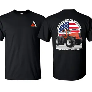 Allis Chalmers 8070 Mens T-Shirt AC 8070 Tractor Shirt Farm Wear Unisex Short Sleeve USA Made 100% Cotton T-Shirt American Farmer