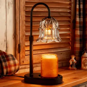 Wax melting lamp with timer: brightness adjustable, height adjustable, flameless and safe wax melting lamp, suitable for home decoration and gift giving