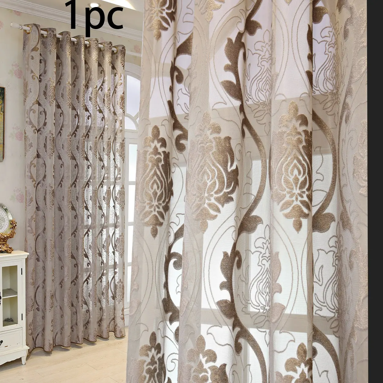 Geometric Pattern Curtain, 1 Panel Modern Simple Window Curtain, Home Decorative Curtain, Home Decoration Curtain, Home Textile for Living Room, Balcony, Bedroom or Restaurant Geometric Pattern Curtain, 1 Panel Modern Simple Window Curtain, Home Decorative Curtain, Home Decoration Curtain, Home Textile for Living Room, Balcony, Bedroom or Restaurant