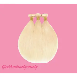 G.B.SLLC #613 Blonde Straight 18”-30” Hair Bundles extensions blonde hair