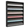 OmySalon 6-Tier Acrylic Nail Polish Rack - Adjustable Storage Shelf, 22" L x 25.75" H Wall-Mount Commercial Salon Furniture, 120-Bottle Holder with Stable Slip-Free Dividers, Acetone Resistant, 5-min Installation Organiser