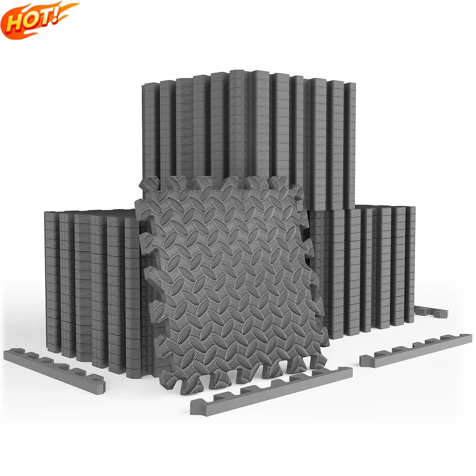 Non-Slip Waterproof Thick Foam Floor Tiles 11.8x11.8in 16 20 48 60pcs for Home Gym Yoga Weightlifting