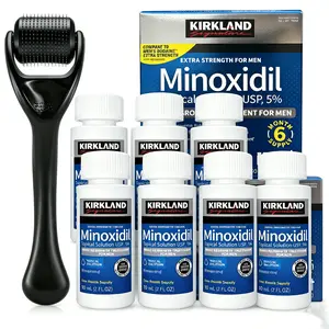 6pcs Kirkland Signature 5% MinoxidilExtraStrengthHairRegrowth Treatment - Men's USPTopicalLiquidwithDropper, PeppermintCastorRosemaryBiotinHaircareFormula