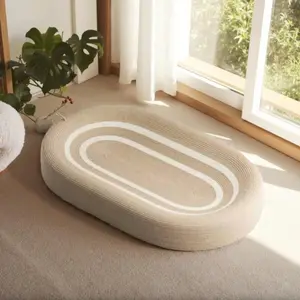 ‌Universal Cat Scratching Post Sisal Oval Board Extra Large Size for Kittens Adult Cats Natural Non-Toxic Wear-Resistant Nest Toy‌ Vertical Scratcher Home Kitty