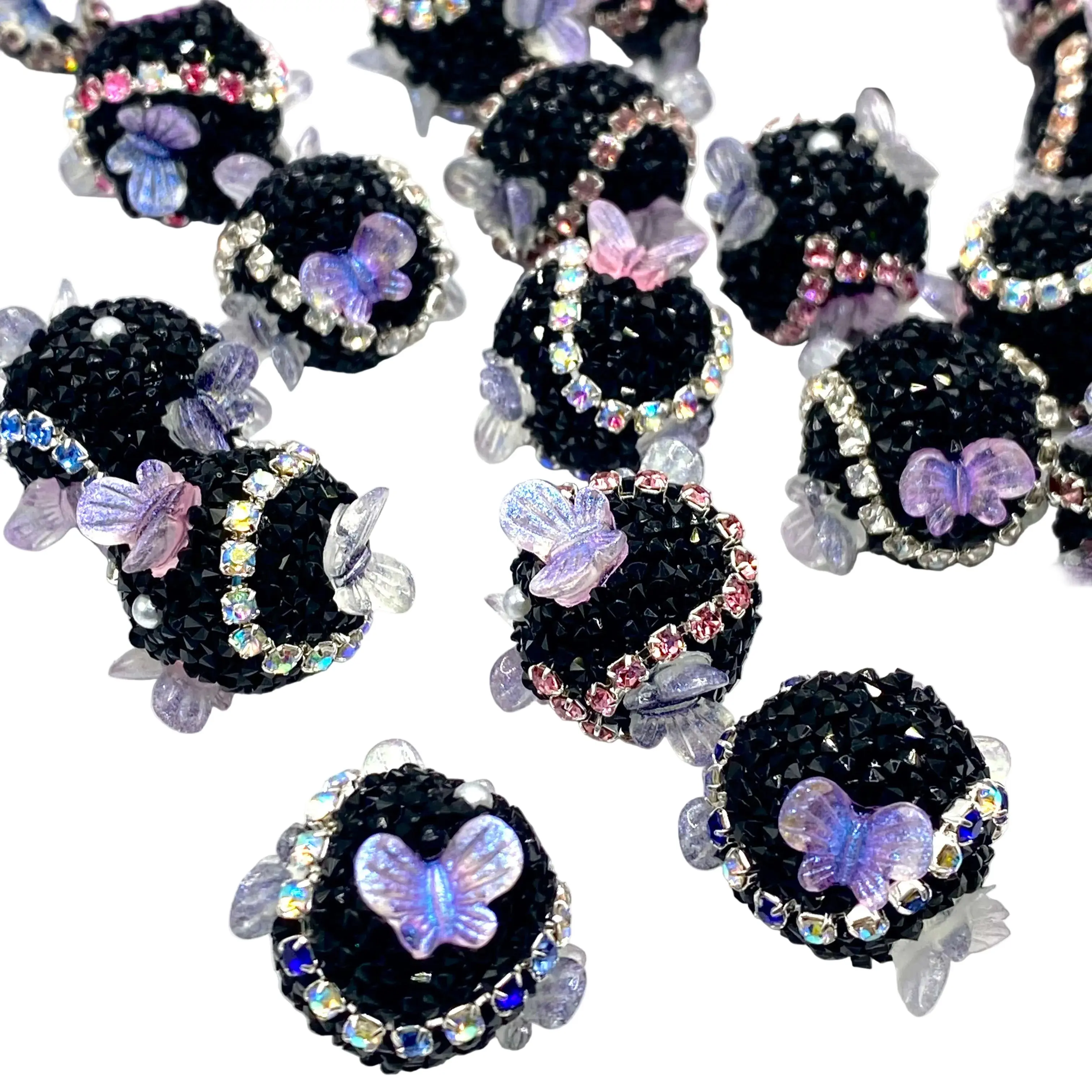 5pcs - Flutter Acrylic Beads 18mm | Butterfly Beads - Jewelry Making Beading DIY Craft Supplies Butterflies