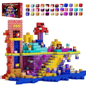 Magnetic Blocks Building Set 100-150 Pcs | Open-Ended Creative Play | Develop Problem-Solving & Spatial Reasoning | Safe Rounded Large Pieces, Impact-Resistant Eco-Friendly Material | Storage Bag Included – Sensory & Birthday Gift for Ages 3+