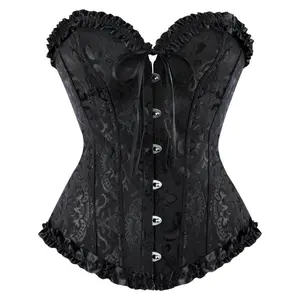 ZGQNBelle Women's Y2K Lace-Up Corset Top - Embroidered Boned Bustier with Push Up Shapewear - Retro Lingerie for Party & Daily Fashion - Adjustable & Breathable Costume Crop Top Clubwear Clothes corset tops for women