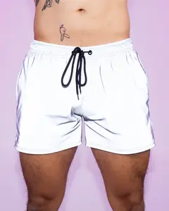 Silver Flash Reflective Drawstring Shorts