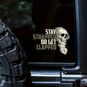 Lego Stickers - Vigilant or Punished, Skull Pattern, Gun Theme, Waterproof Adhesive for Helmets, Laptops, Cars, Water Bottles - Durable Outdoor and Indoor Use, 1 Pack