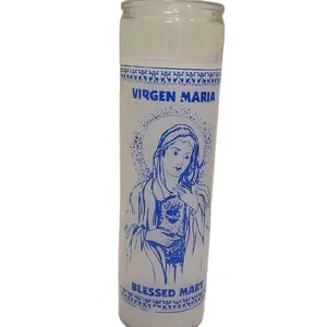 Blessed Virgin Mary Candle - Light of Compassion Grace & Maternal Care Non-Toxic Devotional White Candle for Prayer Healing Reflection